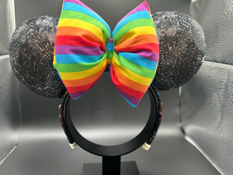 Rainbow Pride Light-Up Ears &mdash; handmade ear headband by Cluless Designs