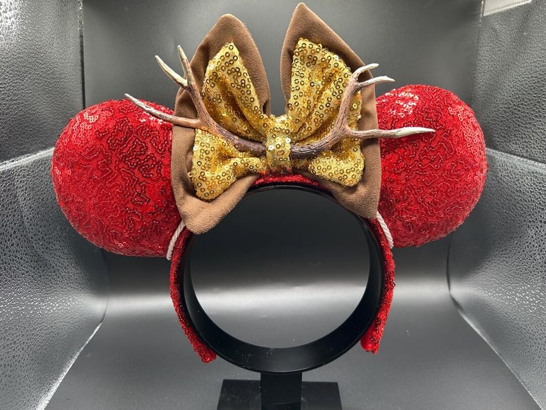 Red Villain Antler Ears &mdash; handmade ear headband by Cluless Designs