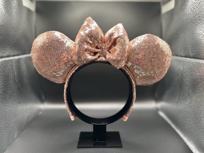 Rose Gold Light-Up Ears &mdash; handmade ear headband by Cluless Designs